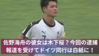 佐野海舟の彼女は木下桜？今回の逮捕報道を受けてドイツ同行は白紙に！